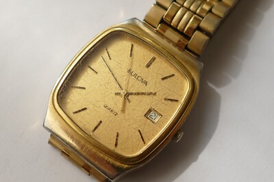 BULOVA Armbanduhr Herrenarmbanduhr Quartzuhr Vintage watch vergoldet