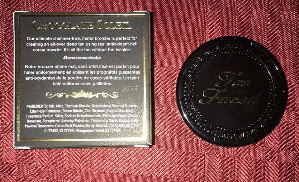 2X Too Faced Chocolate Soleil Medium/Deep Matte Bronzer Deluxe Size 2.5g/.08oz - Image 3 of 4