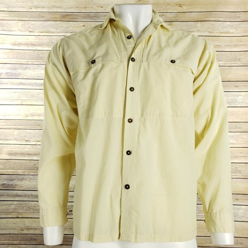 PATAGONIA Vented Long Sleeve Yellow Stripe Button Up Shirt Mens M eBay