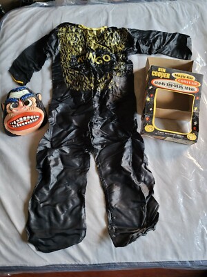 Vintage Ben Cooper Magic Glo Kongo Gorilla Halloween Costume W/ Original Box