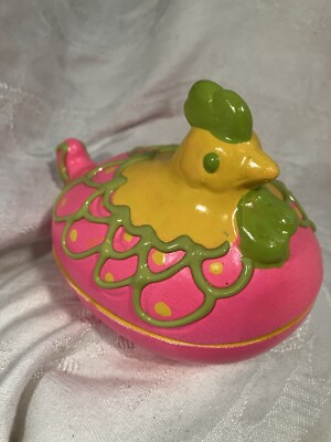 Vintage Chicken Egg Easter Candy Container 