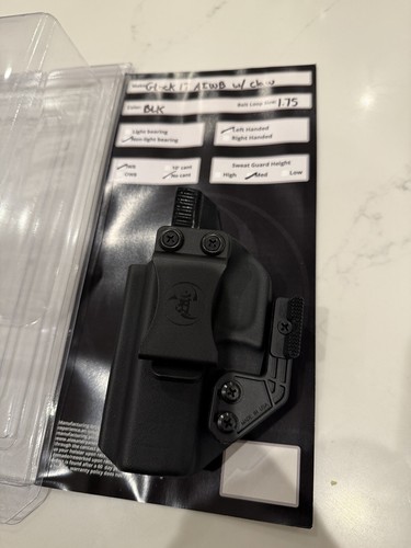 ANR Design Inside The Waistband Kydex Holster Glock 17 With Claw LEFT HAND - Picture 6 of 9