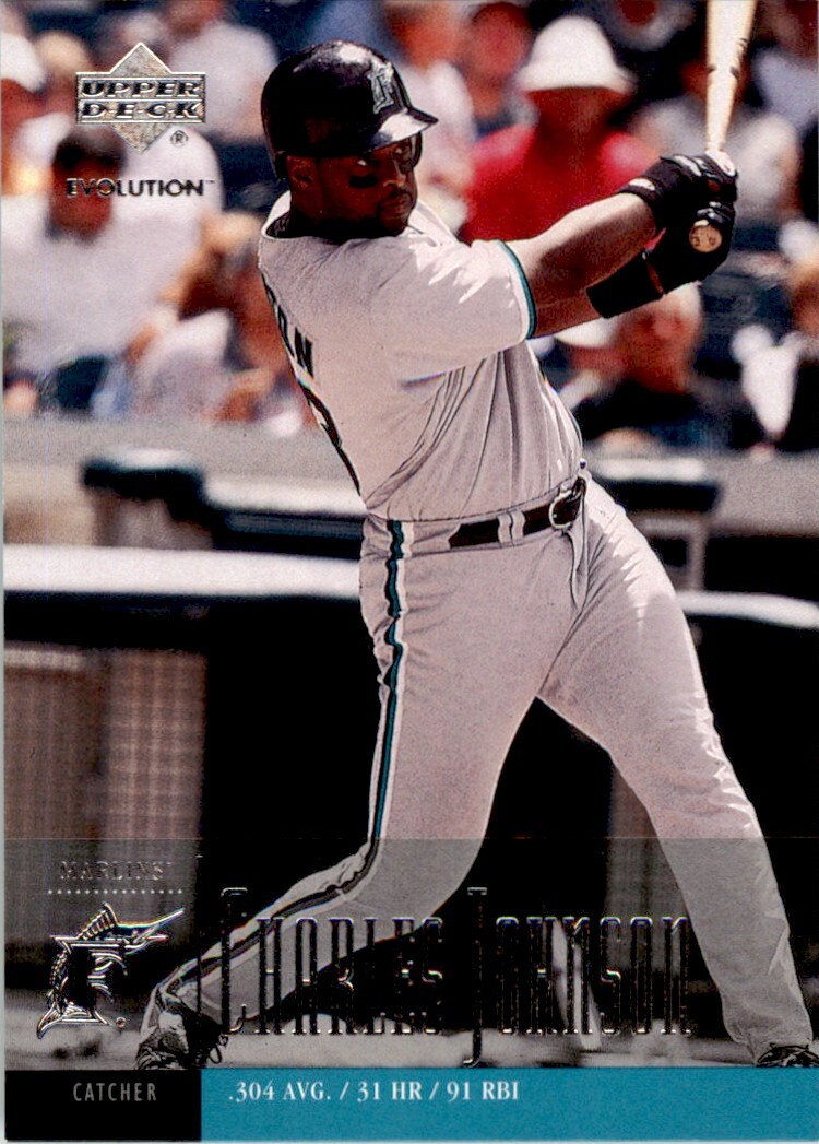 2001 Upper Deck Evolution MLB Charles Johnson . Florida Marlins #73