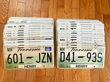 100 Tennessee License Plates - Craft Condition