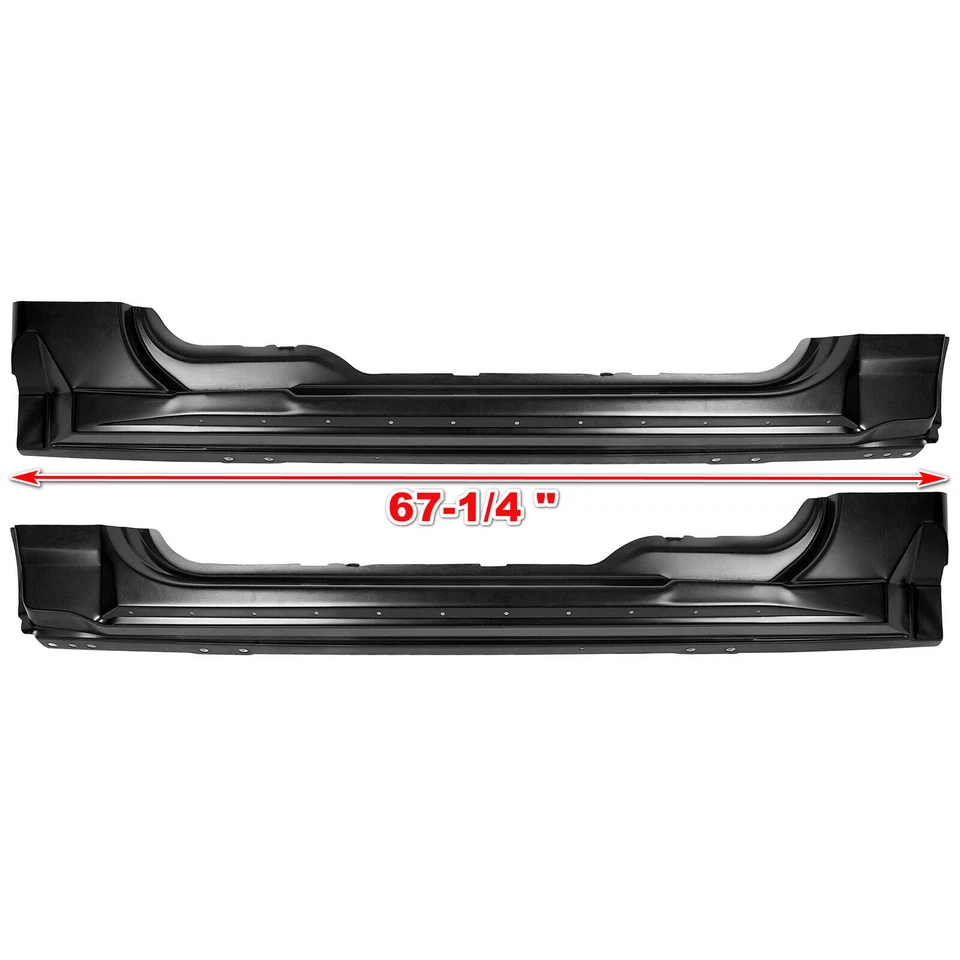 Outer Rocker Panels For 2004-2008 Ford F-150 Pickup 2 Door Standard STD Cab Foto 4 de 4