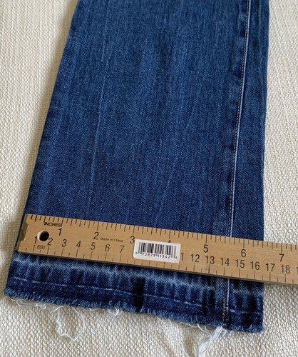 Lucky Brand Women's Size 2/26 Stretch Straight Ankle Distressed Blue Denim Jeans - Picture 5 of 12