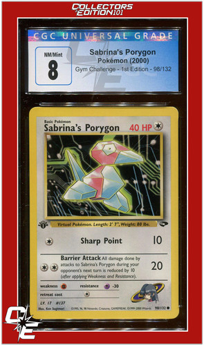 Sabrina's Porygon (1st Edition) graded CGC 8 for sale on eBay