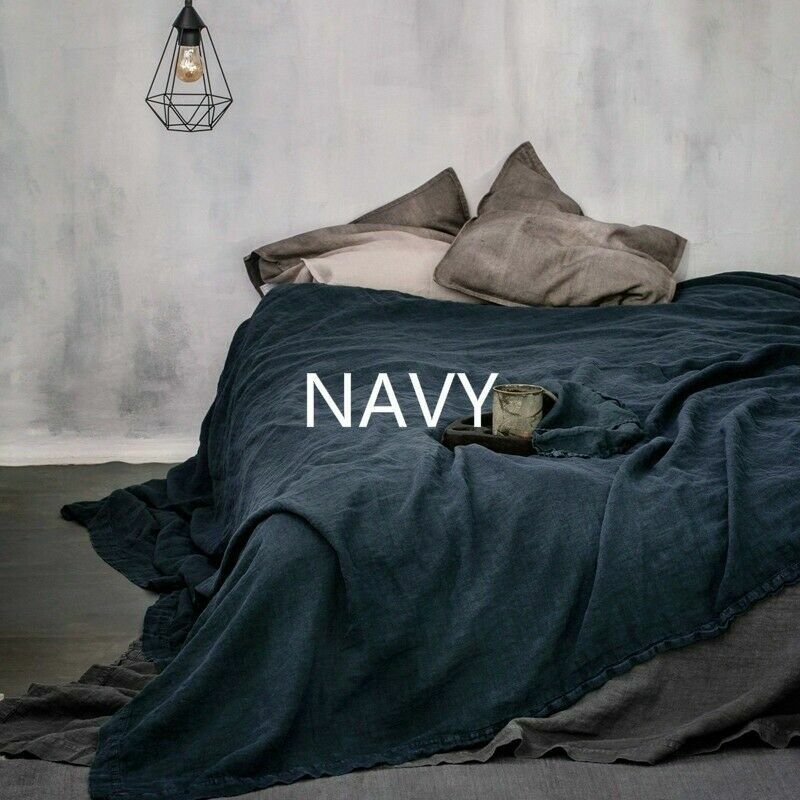 Pure Linen Flax Bed Sheet Bedsheet French Organic Natural Bedding SHP