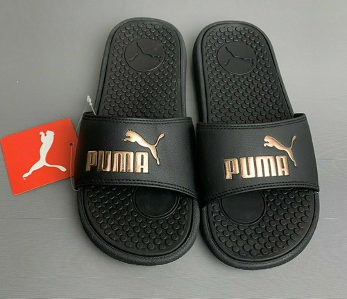 rose gold puma slides