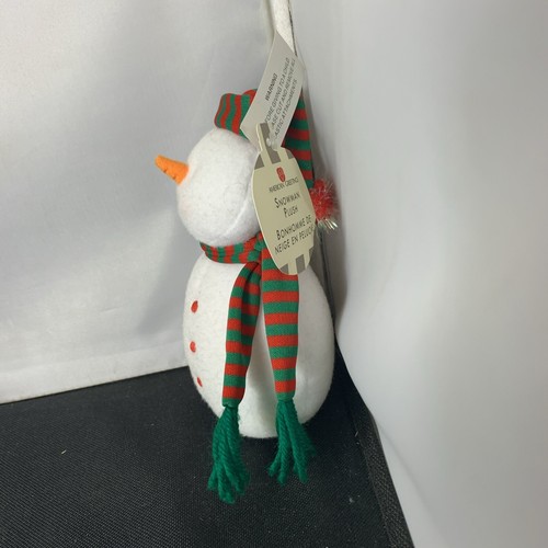 American Greetings Christmas Snowman Plush Stuffed Animal Toy Scarf & Hat~8 inch - Picture 3 of 6