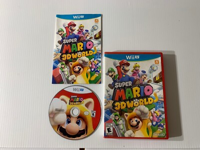 Super Mario 3D World (Nintendo Wii U, 2013) COMPLETE red case !!