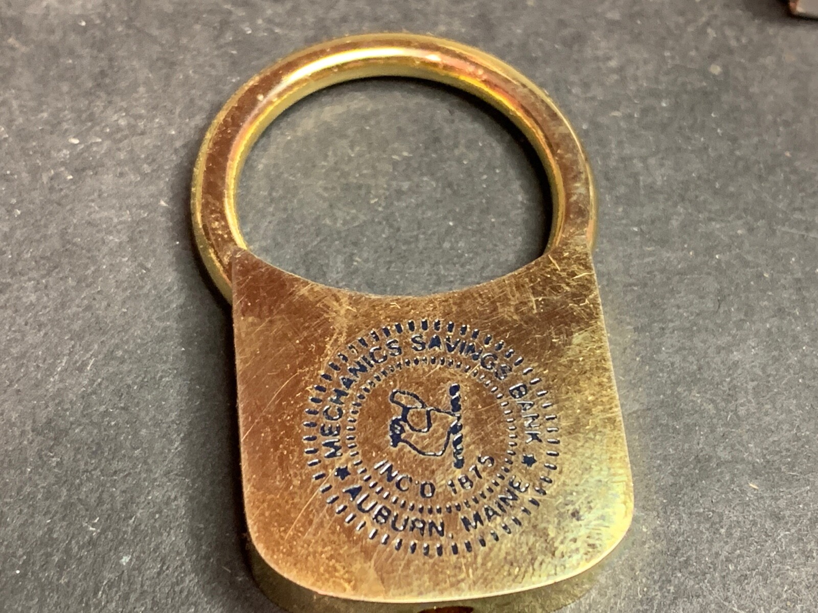 Key Ring, Mechanics Savings Bank, Auburn, Maine, by Barlow, Original