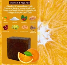 Natural Handmade Vitamin C Kojic Acid -Brightens Skin Lightening & Glowing 70g