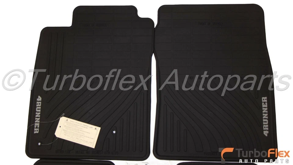 Juego de 4 alfombrillas negras para todo tipo de clima Toyota 4Runner 2003-2009 PT908-89090-20 Foto 2 de 4