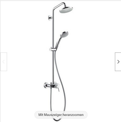 Hansgrohe Showerpipe Duschsystem Croma 100 Einhandmischer chrom 27154000