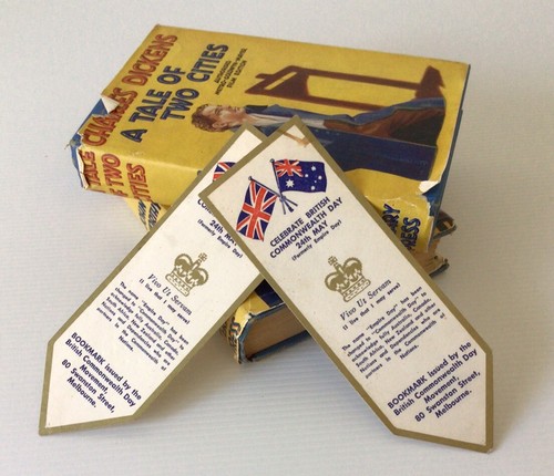 The Tale Of Two Cities 1930s Antique In Chancery Books HC Vintage Bookmarks Rare - Picture 2 of 19