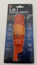 5-In-1 Emergency Survival Whistle Fire Start Flint Signal Storage Compass 11