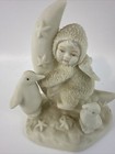 Vtg Dept 56 Snowbaby Figurine Vintage Moon and Penguin