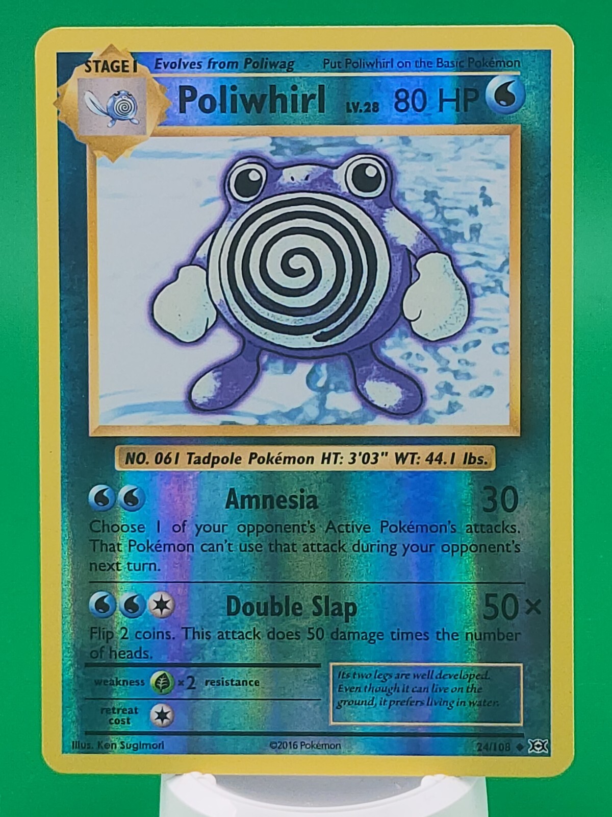 Poliwhirl 24/108 Pokemon TCG Evolutions Reverse Holo Card