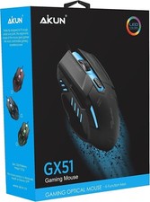 Black  Blue Gaming/Gamer/Game Mouse GX51
