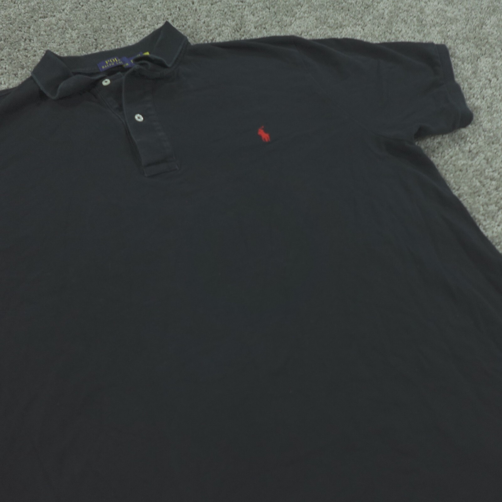 Polo Ralph Lauren camicia uomo 2XB grande manica corta polo regular fit rosso pony
