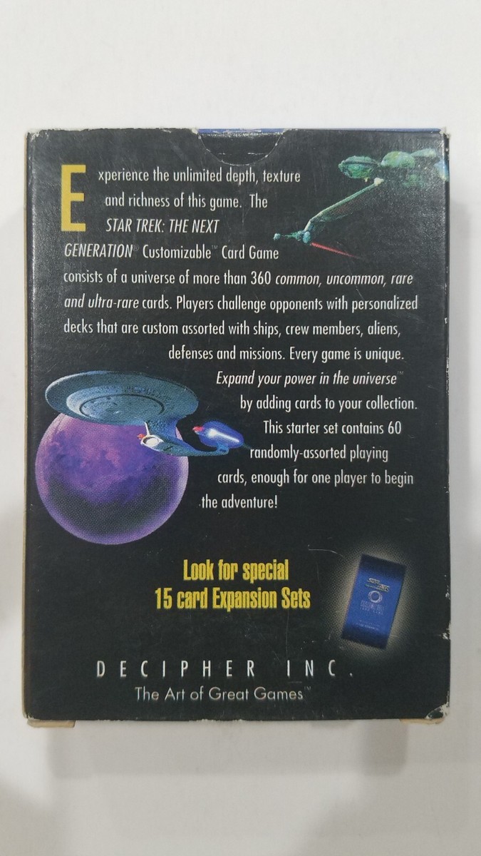 star trek the next generation customizable card game limited edition Trek: Premiere Starter Deck (60 cards) (Random) Once you know the category Star Trek the Next Generation