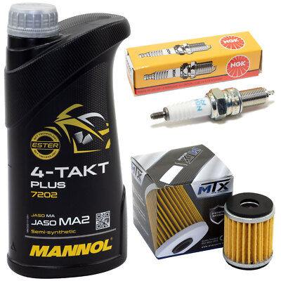 Inspektion Set 1L Öl für Yamaha MT 125 XSR 125 RE 2020-2023 Ölfilter Zündkerze