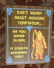 Vtg Novelty Humor Wood Sign Plaques Kitsch 19...