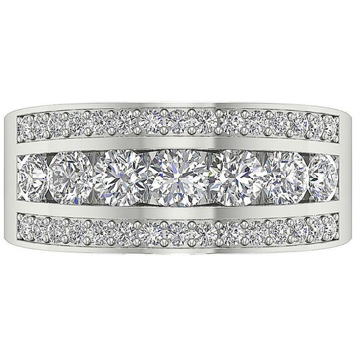 SI1 G Round Cut Diamond Engagement Ring 2.10Ct 14K White Gold Appraisal 9.90MM - Picture 7 of 8
