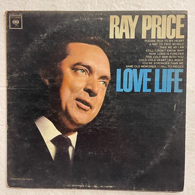 Ray Price    Love Life Vinyl, LP 1964 Columbia    CL 2189