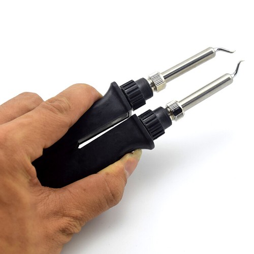 902 Double Soldering Iron Tweezer Handle Heating Plier Soldering W/ Elbow Tip - Picture 6 of 6