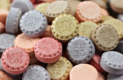 Soda Pop Bottle Top Caps Candy- 5 Flavors- BULK CANDY- 500 Individual Pieces
