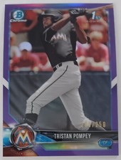 2018 Bowman Chrome Draft Purple Refractor /250 Tristan Pompey #BDC-129