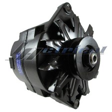 High Output 200 Amp Alternator Black For Chevy Sbs Bbc Gm Olds Hotrod 1 One Wire