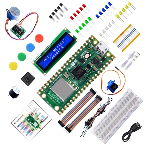 Kit de démarrage pour Raspberry Pi Pico 2W Inclus Dual Arm Cortex-M33 et micr... - Afbeelding 9 van 9