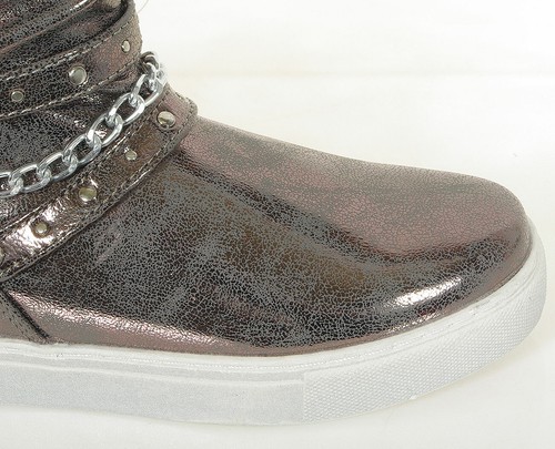 Botines Primigi Girl Stars Metal/Cracre Pu Grigio reducción - Imagen 3 de 10