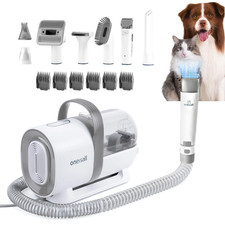 7 in 1 Dog Grooming Kit, Low Noise Pet Grooming Vacuum with 1.5 L Dust Cup, Dog