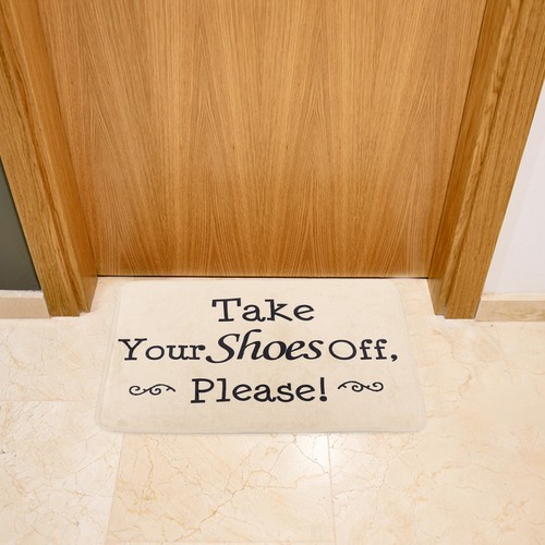 1pc Washable Creative Door Mat Simple Letter Mats Living Room Bedroom Carpet - Picture 9 of 12