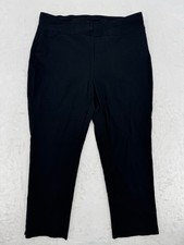Chico's Black So Slimming Cropped Pants Pull On Casual Minimalist Size 1P/8P