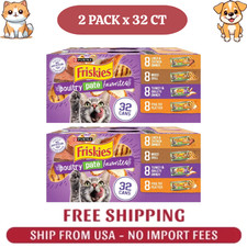 2 Pack, Purina Friskies Pate, Soft Poultry Variety Pack, Wet Cat Food, 5.5 oz
