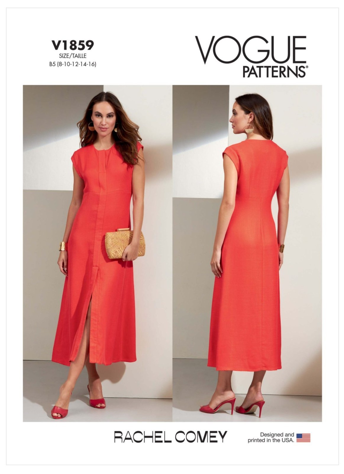 Vogue SEWING PATTERN V1859 Misses' Dress With A/B/C/D Cup Sizes 8-16 Free P&P