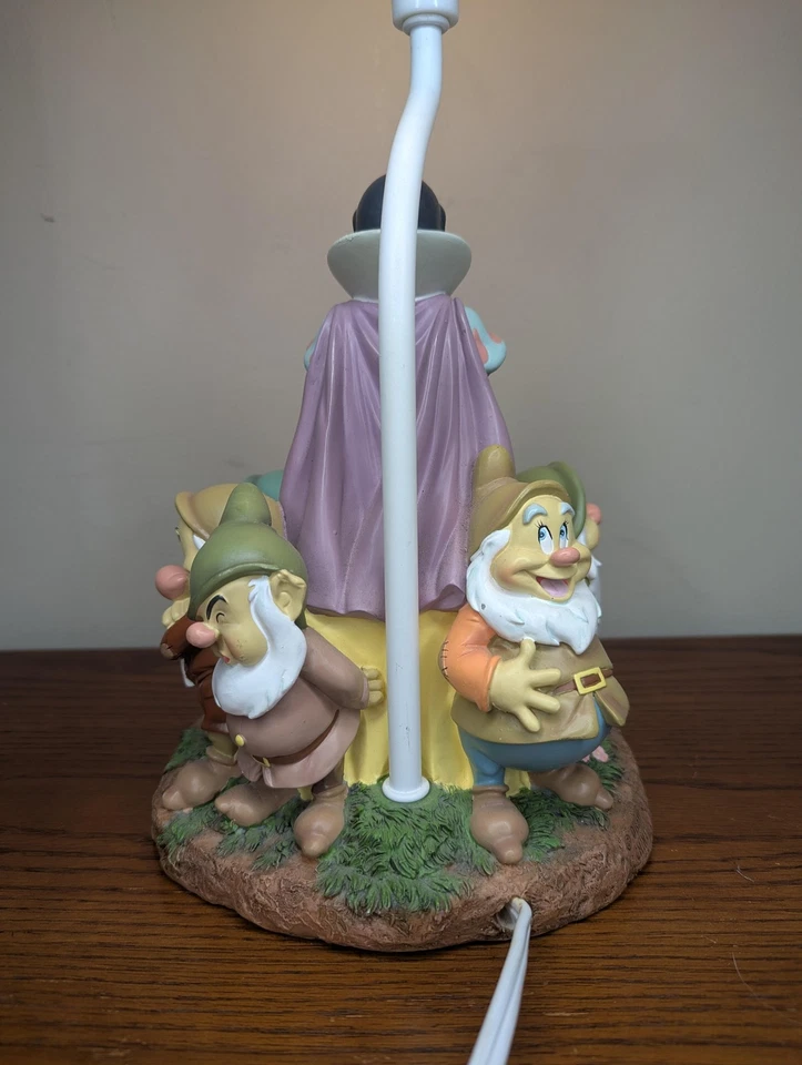 Vintage Disney Snow White Seven Dwarfs Table Lamp Night Light Nursery Kids Decor - Image 3 of 4