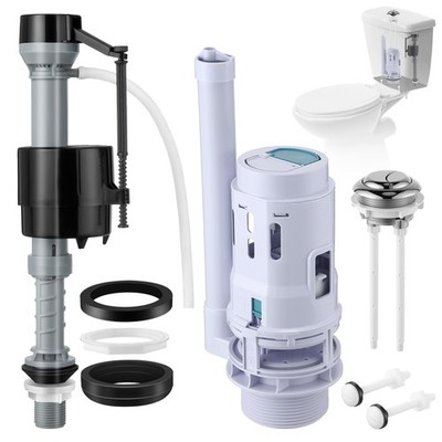 Saillong 1 Pack 3 Inch Universal Toilet Tank Replacement Kit, Include Dual Flush