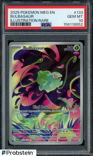 2025 Pokemon Meg En Illustration Rare #133 Bulbasaur PSA 10 GEM MINT