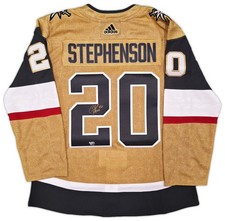 Golden Knights Chandler Stephenson Auto Gold Adidas 2023 Stanley Cup Jersey 52