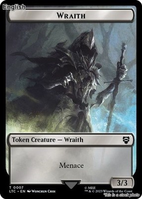 MTG Wraith // Treasure Double-Sided Token [LTC - 7 // 12] LP
