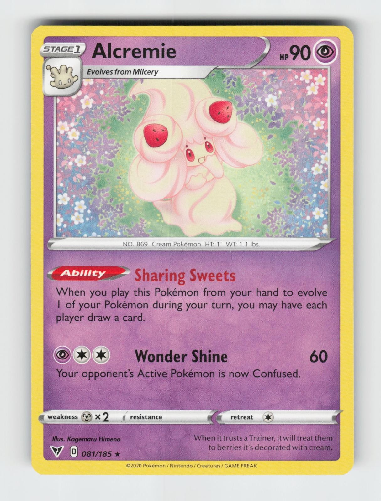 Alcremie 081/185 Rare Vivid Voltage Pokemon 2020 Near Mint