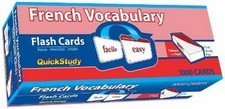French Vocabulary Flash Cards 1000 Cards : A Quickstudy Reference Tool