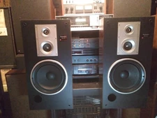 Tested & Working Technics SB-L52 12" 3-Way Loudspeakers on Stands 8Ohm 60w