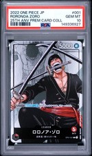 ONE PIECE JAPANESE 25TH ANNIVERSARY PREMIUM CARD COLLECTION RORONOA ZORO PSA 10
